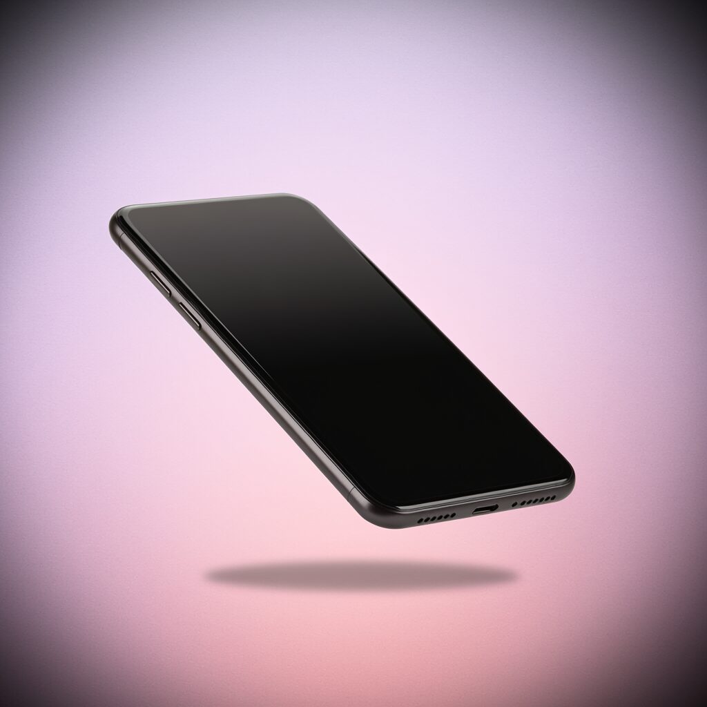 Firefly 5で生成したスマートフォンのプロダクトモックアップ